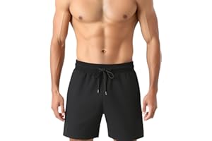 DecorDwell Pantalones Cortos Deportivos Hombre Verano Algodón Bermuda Shorts Deporte con Cintura Elástico Bolsillo para Informales Entrenamiento de Gimnasia Running Jogger Fitness