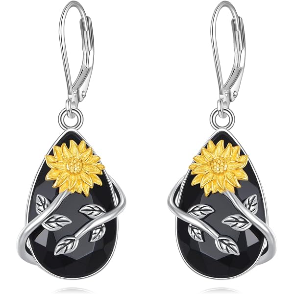 Orecchini A Goccia Con Serpente In Argento Sterling 925 E Tormalina Nera - Gioiello Punk Simbolo Di Trasformazione, Regalo Unisex