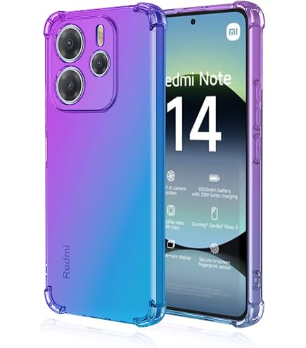 ILING Hülle Für Xiaomi Redmi Note 14 4G – Mit Ringständer, Kameraschutz, Metallisch-matte Textur