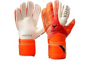 Wrzbest Youth Kids Children Goalkeeper Gloves Professional Goalie Gloves,Soccer Football Goalkeeper Training Secure Gloves with Strong Grip and Finger Spines Protection