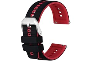 Anbeer Cinturini in silicone per orologi, cinturino in gomma a sgancio rapido da 18mm 20mm 22mm 24mm per uomini donne sostituzione morbida, 8 colori da scegliere