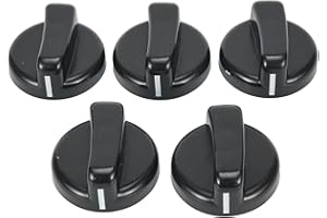 CARPANGO 5 manopole per piano cottura a gas, resistenti ai graffi, accessori perfetti per stufe a manopola inversa a 0 gradi