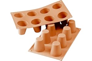 Silikomart SF021/C Stampo Babà Classic, Silicone, Rosso, L