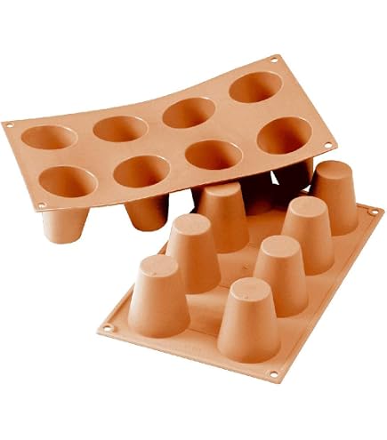 Moule En Silicone Mini Gugelhupf - Lot De 2 - 29x19,5x2,2 Cm - Pour Muffins, Baba Au Rhum, Glaçons