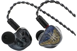 Linsoul Kiwi Ears Forteza in Ear Monitor, 1BA + 2DD Auriculares Hi-Fi con cable, Auriculares para Gaming, Hybrid Driver IEM Earphones, con cable IEM extraíble para músicos y jugadores, color negro