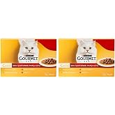 Gourmet Gold Par&ccedil;a Sığır Etli Yaş Kedi Maması Multipack 85 gr. (12 Al 9 &Ouml;de) (2 paketi)