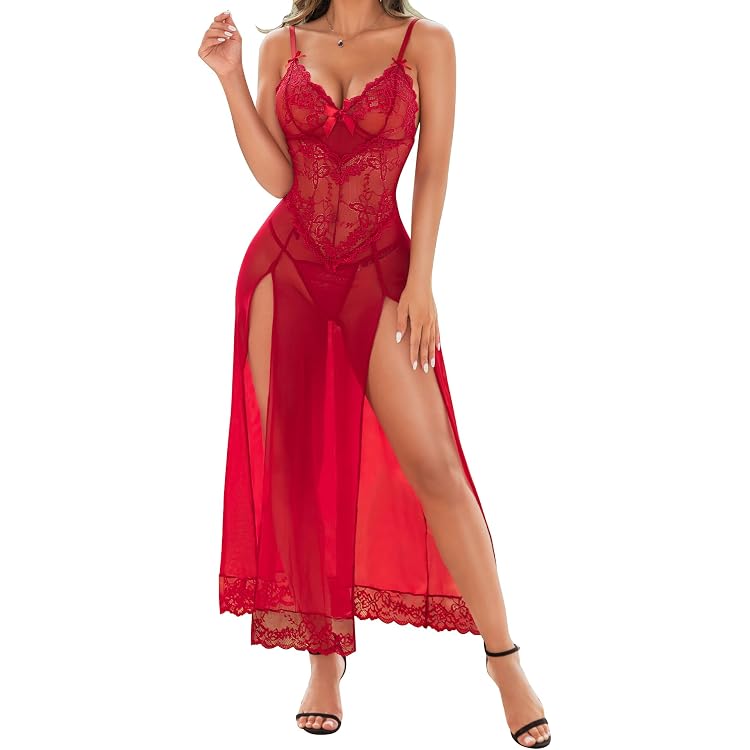 Robe Femme Sexy Loalirando - Col Deep V Avec Dentelle Tulle - Noir Pour Soirée