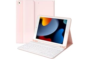 TQQ Custodia Tastiera per iPad (9a, 8a e 7a generazione), Cover con Italiano Tastiera QWERTY, per iPad 10.2", iPad Pro 10.5", iPad Air 3