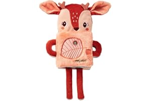 Lilliputiens Libro educativo doudou, Stella il Cerbiatto Mago, Giocattolo di risveglio sensoriale 2in1 per neonati dai 6 mesi con attività e fosforescenza, Regalo ottimo per la buonanotte, 83420