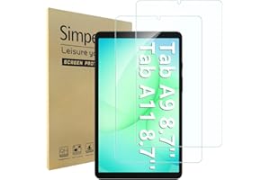 Simpeak 2 Pack Pellicola Protettiva Compatibile con Samsung Galaxy Tab A9 2023 8.7'', Vetro Temperato Protezioni Schermo HD Compatibile con Galaxy Tab A9 2023 [Anti-graffio]