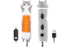 MEWMIX Katzen Heizdecke Kuscheldecke mit Abschaltautomatik, Elektrisches Heizkissen Usb für Periode, Warmies Wärmekissen Nacken Rücken Schulter Bauch, Weihnachtsgeschenke für Frauen Mädchen Katzenliebhaber