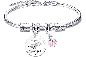 MNBVBV Pulsera para Mamá Pulsera Mamá personalizada día de la Madre Regalo original，pulsera mamá e hija Regalo de cumpleaños para mamá，Regalo para mi mamá de Navidad