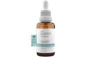 The Purest Solutions Intensywne serum zwężające i odbudowujące pory (Niacynamid 5% + Cynk Pca 1%) - Naturalne, bezpieczne i skuteczne - Wegańskie | Bez okrucieństwa | Ekologiczny (30 ml)