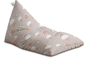 ‎DREAMROOTS DreamRoots Sitzsack Kinder mit füllung - Bodenkissen Kinder Sitzsack - Sitzsack Kinderzimmer 150 x 100 x 100 cm - Bean Bag Kinder - Bubibag Sitzsack - Kindersitzsack - Sitzkissen Boden Kinder Flach