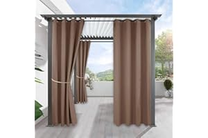 Hciszl Tende da Sole per Esterno, Tende Gazebo Oscuranti Impermeabili con Anelli, Giardino Terrazza Protezione UV Termiche Isolanti Opache Tenda, 1 Pezzo/L213XA244cm