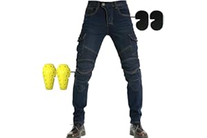 SHUOJIA Pantalons De Moto Pour Hommes Et Femmes, Jeans De Motard De Moto Protection Renforcée Pantalons De Moto Pantalons En Denim Pantalons De Course