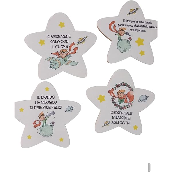 Set 16 Portachiavi Con Campanello Chiama Angeli - Il Piccolo Principe Frasi E Design - Foto 9