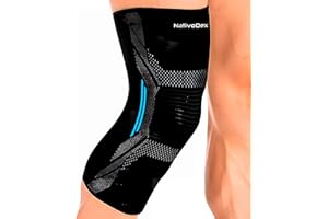 NativoDex Rodillera Estabilizadora de Sujeción Menisco y Ligamento - Rodillera Antideslizante de Compresión para Hombre y Mujer para Tendinitis, Ligamentos, Rotuliano, Dolor Articular, Desgarros (XL)