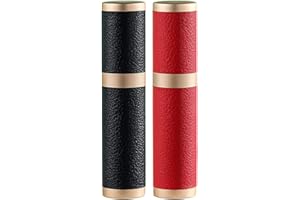 Travelofo Perfume Atomiser Spray Bottle, Mini Travel Perfume Bottles, 5ml Perfume Atomisers Refillable Bottle, Small Perfume Dispenser Holder for Man and Woman (Black & Red)