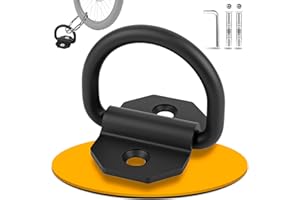 PAMOFUPER Wall Anchor Bike | Ground Anchor Motorcycle with 304 Stainless Steel Screws, Tilting Ring Diameter 12 mm, Anti-Theft Protection(1 Pc)