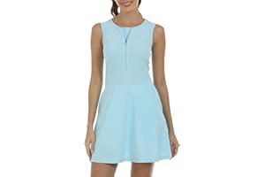 JINSHI Damen Tennis Kleider mit Shorts Ärmellos Golf Fitness Trainingskleider Freizeit Sport-Kleider mit Taschen