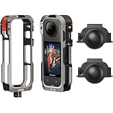 Amazear Protective Metal Case for Insta360 X5 Accessories, Insta 360 X5, Multi-Function Frame, Stronger Construction, Aluminu