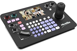 Zowietek ZowieKBD, pantalla LCD de 5 pulgadas, controlador de detección de cámara PTZ automático, control de grupo, salida HDMI, VISCA/PELCO/RS232/422/485, Tally, Joystick 7D, PoE,NDI|HX3 actualizable