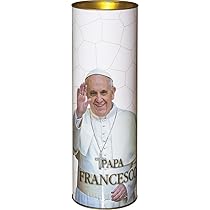Cero Votivo Papa Francesco P50 - Bianco, 55 Ore, Diametro 6.3cm Altezza 18cm - Foto 7