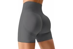 Getervb Pantalones Cortos Deportivos para Mujer Push Up Mallas Correr Cintura Alta Sin Costuras Butt Scrunch Leggings para Fitness Yoga Gimnasio Correr