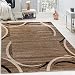 Produktbild Paco Home Wohnzimmer Teppich Bordüre Kurzflor Meliert Modern Hochwertig Schwarz Braun, Grösse:240x340 cm