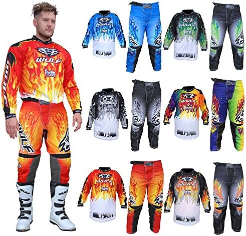 Wulfsport 2018 New Style Firestorm Suit Motorbike Motorcycle Oversuit Shirts And Trousers Orange M / Pants 32