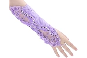 XGOPTS Spitzenhandschuhe Damen Mädchen Handschuhe Hochzeit Fingerlose Brauthandschuhe Spitze Elegant Abendhandschuhe Lang Kurz Fäustlinge Vintage Gestickt HochzeitAccessoires Abschlussball Cosplay