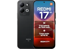 REDMI 17 5G, Smartphone 4+256GB, Negro, batería de 7500mAh, Carga de 45 W | Snapdragon® 4 Gen 5 con 5G, Corning® Gorilla® Glass 7i, pantalla inmersiva de 6,9", cámara dual AI de 50 MP