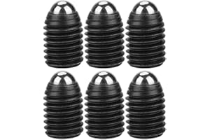 VIAGASAFAMIDO Pistoni a Molla a Sfera in Acciaio al Carbonio con Attacco Esagonale Filettato M12x25, Finitura Superficiale Nera Ossidata, Set 10 Pezzi per Ricambi Meccanici Industriali di Alta Resistenza
