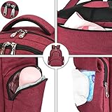 S-ZONE 16 Taschen Baby Windeltasche Wickelrucksäcke Organizer Wasserdicht Multifunktionale Oxford Stoff Reiserucksack mit Wickelauflage und Kinderwagen Riemen - 6