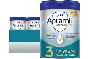 Aptamil 3 avancerad mjölkpulver formel för småbarn 1-2 år, 800 g | Immunstöd, GOS/FOS avancerad fiberblandning, järn, D-vitamin och vitaminer A & C och essentiella vitaminer för småbarn