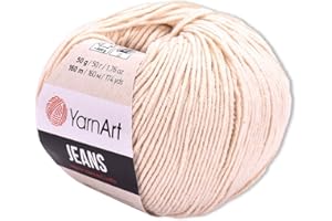 Frida's Wollhaus YarnArt - Jeans lavorato a maglia Amigurumi, 50 g, colori pastello, 63 colori (05 | Champagne)