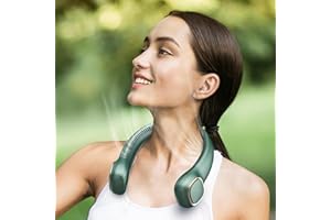 Dancial Ventilador USB,Mini Ventilador de cuello con Batería de 4000 mAh,Ventilador Portátil de 3 Velocidades, Ventilador Manos Libres para Senderismo, Deportes al Aire Libre, Viajes, Hogar