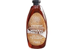 Dead Sea Collection Bain Moussant à la Noix de Coco pour Femme et Homme – Huile de Noix de Coco et Minéraux de la Mer Morte – Hydratation et Soin de la Peau – 1000 ml