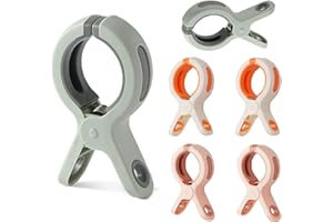 Carreuty 6 dużych klamerek, klamerek na ręczniki do leżaków plażowych, duże klipsy do ręczników plażowych, mocnych klipsów, wiatroszczelnych klipsów na ręcznik plażowy, do codziennego prania