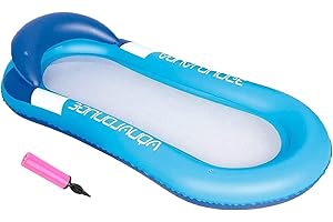 ATSMOCE Letto Galleggiante Gonfiabile, Amaca Gonfiabile, Amaca Acquatica, L'amaca Gonfiabile, Materassino ad aria per piscina, 4 in1 Lettino Piscina Spiaggia Materasso Gonfiabile per Adulti (C)