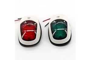 Fuworance LED Boat Navigation Signal Lamp - 12V/24V Red/Green Marine Boat Yacht Anchor Light - Waterproof Navigation Warning Indicator (White)