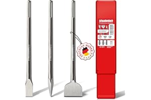 SCHWABENBACH ® SDS Max Meißel Set - 3tlg. 25mm + 50mm + Spitzmeißel - EXTREM ROBUST- Meissel kompatibel mit Bosch Hilti Makita Metabo uvm. Bohrhammer - Premium Spatmeissel Set