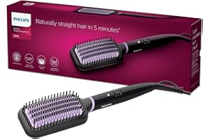 ‎PHILIPS Philips StyleCare Essential Glättbürste BHH880/00 Extra großer Bürstenbereich, ThermoProtect-Technologie, Turmalin-Keramikbeschichtung