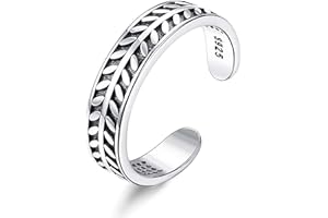 Krfy 925 Sterling Silber Horizontale Doppel Dreifachlinien Offene Ringe Minimalist Einfaches Band für Damen Verstellbarer offener Zehenring Knöchelringe