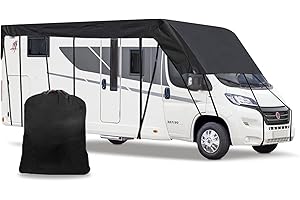 SOEKODU Telone di Protezione del Tetto per Roulotte, Impermeabile 210D Copertura del Tetto Superiore per Camper, 6,5 X 3 Metri/21 X 10 Piedi Telone di Protezione Tetto Caravan (6.5 x 3 m/255 x 118 POLLICE)