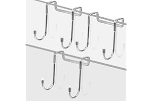 DGN 3pcs Shower Screen Hooks, Over Cupboard Door Hooks,Shower Door Hooks,Towel Hooks, No Drilling, Non-Slip Scratch Protection, Multiple Use Door Hook for Kitchen, Drawer, Cabinet, Wardrobe, Bathroom