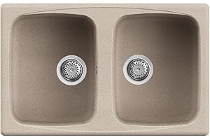 Elleci Lavello Incasso Master 350 2 vasche 79×50 Avena Granitek LGM35051