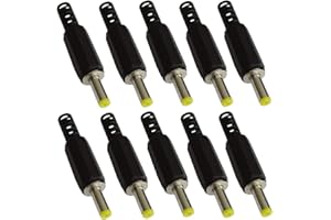 AERZETIX: 10x Enchufe macho conector Jack adaptador de alimentación - recto DC 4/1.7mm - para soldar - C42288