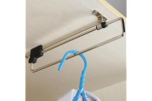 SDFLKAE Tringle à vêtements pour armoire, réglable, rétractable, barre extensible, tringle à vêtements, tringle à vêtements télescopique coulissante pour suspendre des vêtements (30 cm)